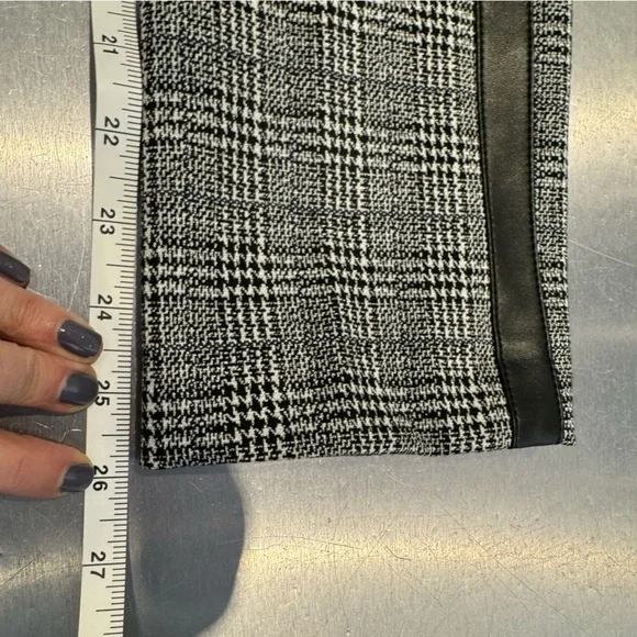 BAILEY 44 aubrey houndstooth plaid tuxedo pant in black and white size XS - Picture 9 of 14